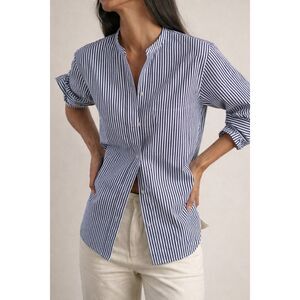 NWOT E.M Reitz The Boss Dog, navy STRIPE, $480, Small, G13